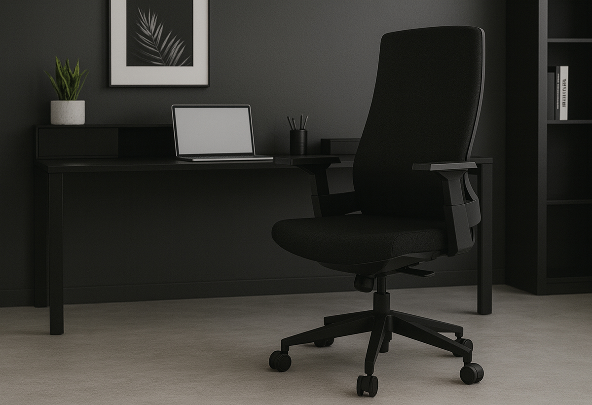 Απεικονίζεται η καρέκλα σε ένα home office.